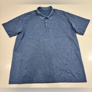 Lululemon Men’s Size XXL Golf Tennis Vent Tech Polo Short Sleeve Navy Blue Shirt